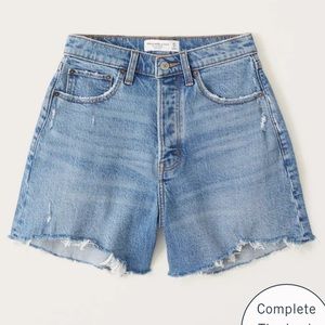 Abercrombie and Fitch Curve Love High Rise Dad Shorts